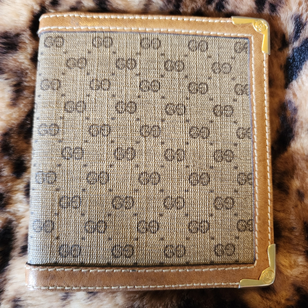 Gucci Brown and Tan Bifold Wallet